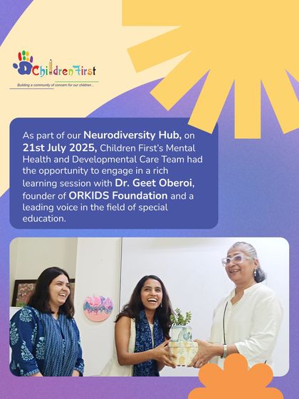 As part of our Neurodiversity Hub, our team engaged in a rich learning session with Dr. Geet Oberoi, a leading voice in special education. We are committed to continuous learning to build more inclusive futures.
