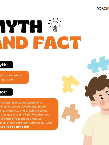 A common myth is that robotics is just about assembling machines. The fact is, it's a powerful tool for developing critical thinking and problem-solving skills that are valuable in any field, nurturing a future-ready mindset for aspiring doctors, designers, and entrepreneurs alike.