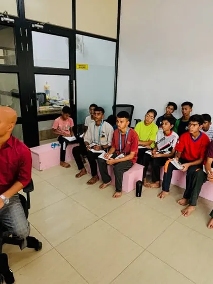 Believe you can and you are halfway there. A mindset training session in progress for our cadet athletes during the Peace Taekwondo Summer Camp.
