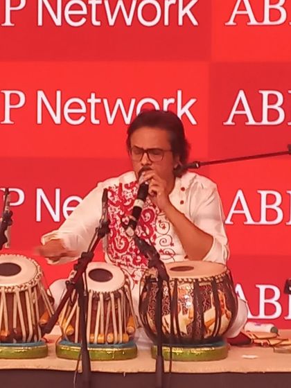 We actively participate in major industry events. Here is a shot of Pandit Bickram Ghosh performing at the ABP News Ideas of India Conclave, an event our founder also attended.