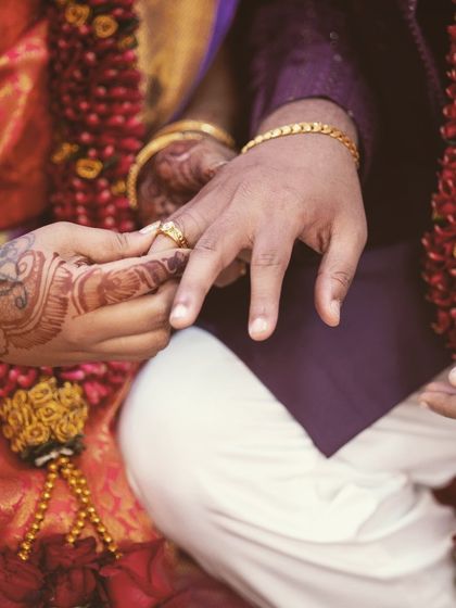 The pivotal moment of the ring exchange, captured up close to preserve the memory of this promise forever.