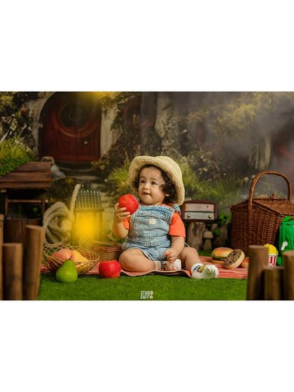 Another view of the enchanting picnic scene, perfect for a storybook-themed shoot.