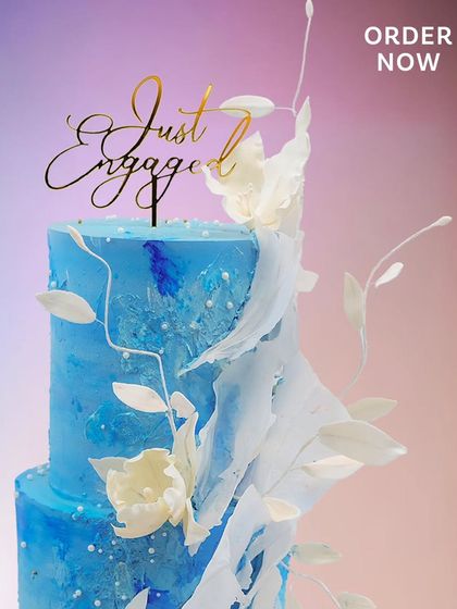 Neeth Medappa - Custom Celebration Cakes A Vow in Vanilla & Gold: Wedding & Engagement Cakes photo 6