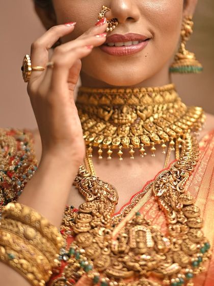 Additional views showcasing the variety and detail of my heirloom bridal sarees. Each image captures a different angle, moment, or detail, from full portraits to close ups of the fabric and embroidery, illustrating the complete story of each bride's custom creation.