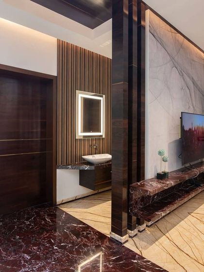 A glimpse of the modernization work at the Sakleshpur estate bungalow. Here, new wooden railings are being fitted on the veranda, blending modern craftsmanship with the traditional architectural style of the home.