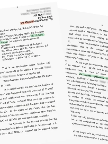 I have zero tolerance for false accusations. This court order shows a bail granted in a fake Section 376 IPC case, clearing an innocent man's name.