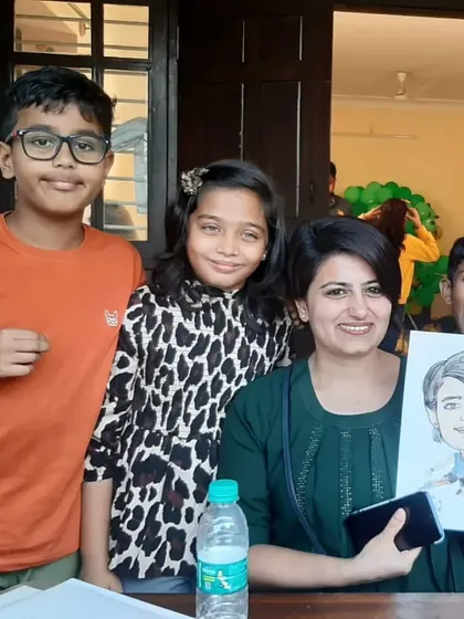 It's fun for the whole family! Parents often get just as excited as the kids to get their caricatures drawn at birthday parties.