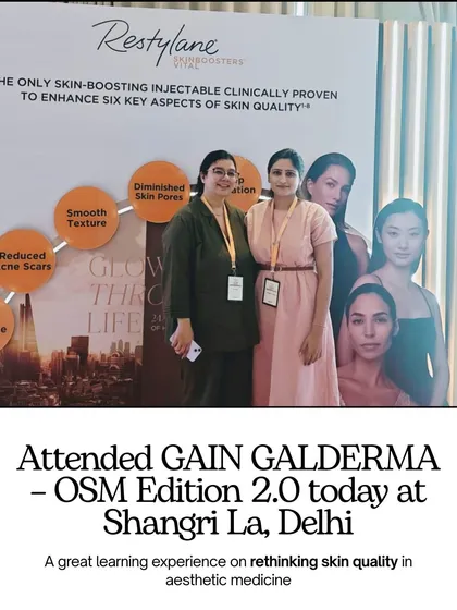 Continuous learning is a core part of my practice. Here I am at the GAIN GALDERMA Masterclass, an insightful event focused on the latest advancements in aesthetic medicine and skin quality, ensuring I bring the most current and effective techniques to my patients.
