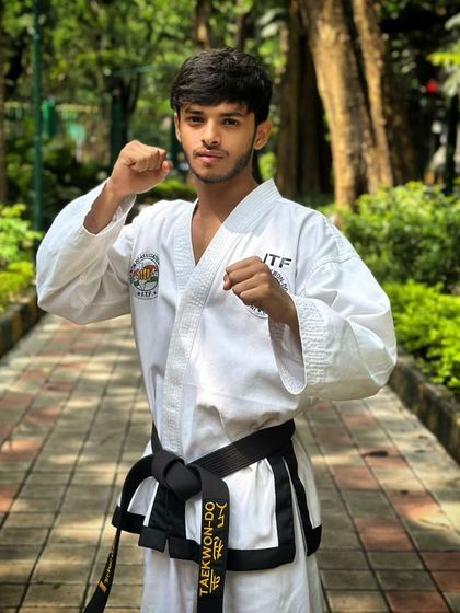 A portrait of MD Ismail, another one of our proud black belt students, ready for action.