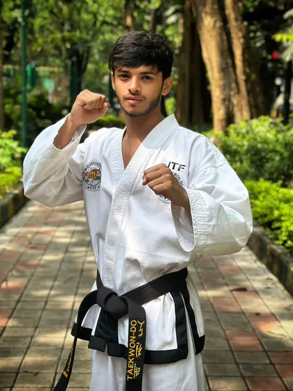 A portrait of MD Ismail, another one of our proud black belt students, ready for action.