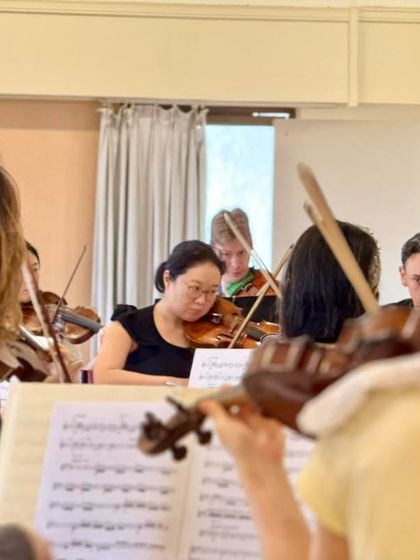 A glimpse from behind the music stands during the Verbier Festival Chamber Orchestra's rehearsal. We were delighted to welcome these world-class musicians to Mumbai.