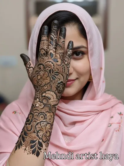 This is the kind of full-coverage, intricate work you can learn to create. This design shows a blend of floral patterns and delicate fillers, covering the hand and arm for a stunning bridal look. It’s a testament to what practice and proper technique can achieve.