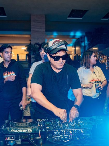 Another shot from a college event, showing the close interaction with the young, energetic crowd.