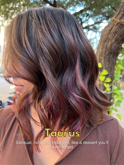 Inspired by the Taurus sign, this rich and indulgent color has hints of sensual red blended into a deep brown base. It's a dessert you'll never forget.