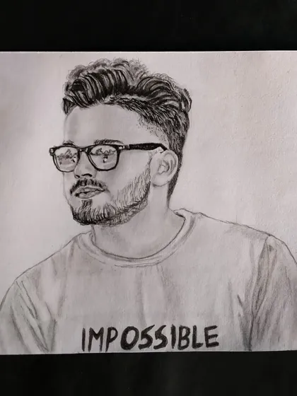 A portrait sketch for a follower, capturing a thoughtful expression. I work to make every drawing a true representation of the person.