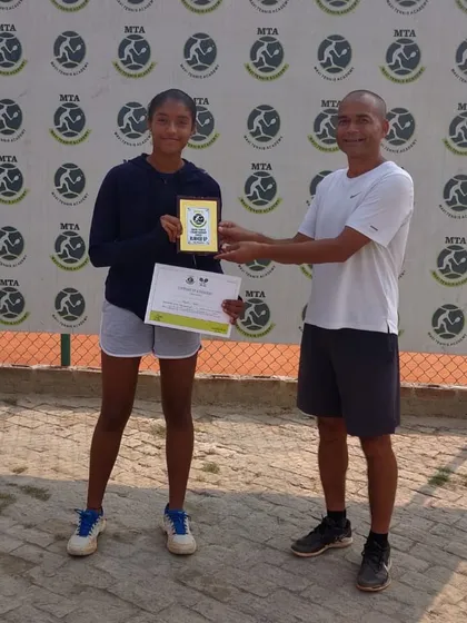 Dyuti Jain recognized as the Runner-Up in Girls Under-16 Singles at the Championship Series Tournament in Noida.