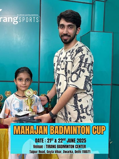 One of the youngest winners at the Mahajan Badminton Cup. It's never too early to start the competitive journey.