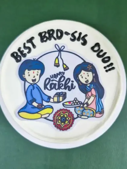 A duplicate of image 12, this "Best Bro-Sis Duo" cake is a popular choice for celebrating Rakhi.