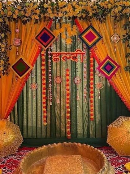 Vibrant Haldi Setups photo 8