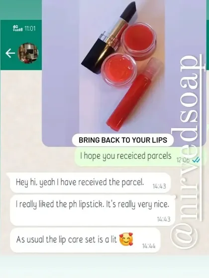 This client loved my pH lipstick and said the lip care set is "a lit." It makes me so happy to receive such positive feedback.
