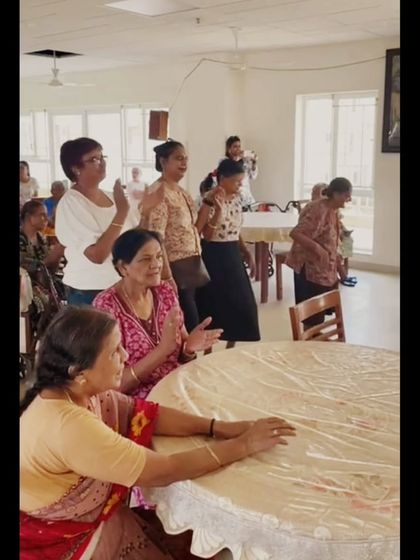 The audience is up and dancing. This is the best feedback a performer can get, and our students were thrilled to see it.