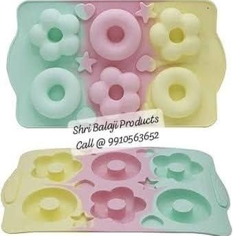 This fun, colorful mold features a mix of donut and flower shapes. It's perfect for creating a variety of small, cute soaps or embeds for larger projects.