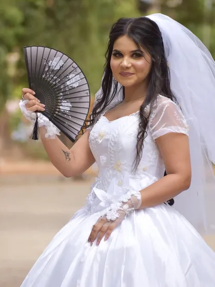 I love creating classic looks for Catholic weddings. For this bride, I designed a soft and romantic makeup style with a delicate hairstyle to perfectly complement her beautiful white wedding gown and veil.