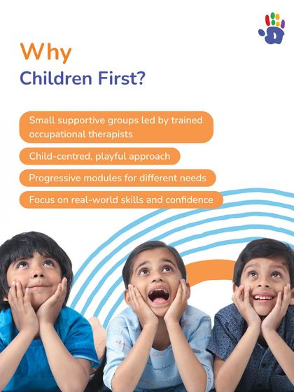 Our child-centered, playful approach is at the heart of what we do. This image of children looking up with wonder reflects our focus on creating progressive modules that build real-world skills and confidence in a supportive group setting.