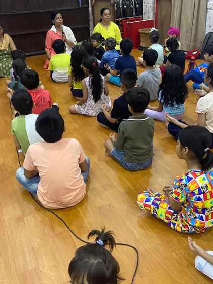 This is what my group sessions look like, a space for attentive and interactive learning. I create an environment where children feel engaged and comfortable sharing their ideas, which is essential for personality development.