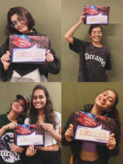 "Thrilled!" A collage of our dancers sharing their excitement for Performance Night. This is what it's all about.