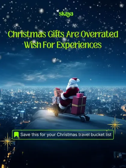 Christmas gifts are overrated. This year, wish for experiences. Gift yourself a journey that you'll remember forever.