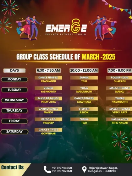 Emerge Fitness - Group Fitness Classes Your Weekly Fitness Plan: Class Schedules photo 8