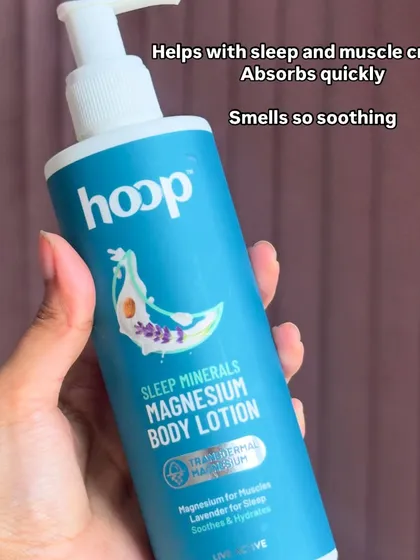 This magnesium body lotion is a pharmacy gem that helps with sleep and muscle cramps. It absorbs quickly and has a very soothing scent that's perfect for bedtime.