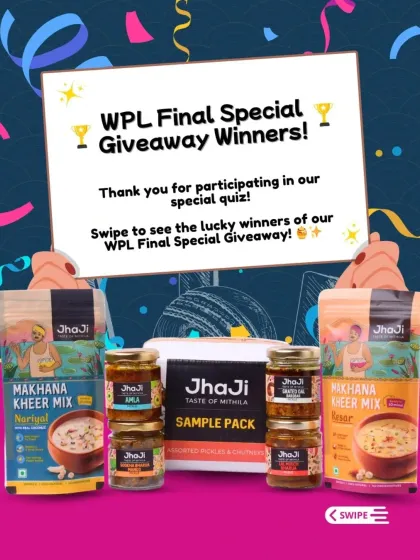 Announcing the winners of our WPL Final Special Giveaway! Thank you to everyone who participated. Your love for cricket and food made this so much fun.
