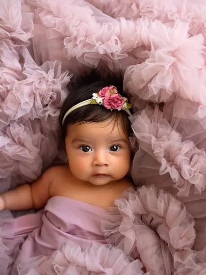 Another beautiful portrait from a 4-month session. The layers of tulle create a soft, dreamy effect that I just love.