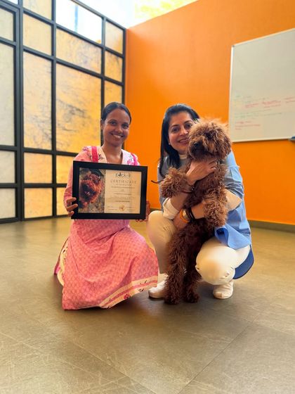 Pablo with his family and his certificate. The real work begins at home, and they are fully prepared for it.