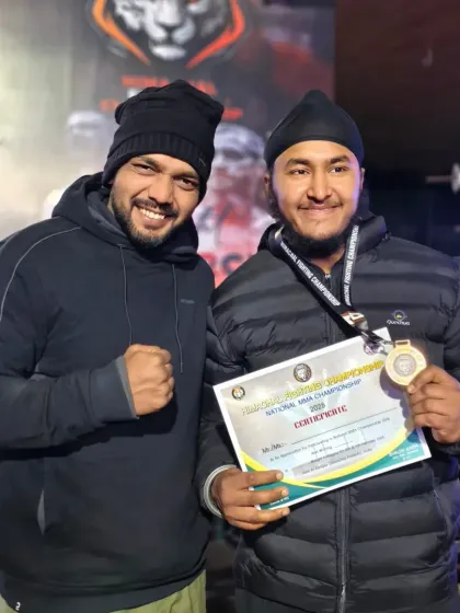 This fighter's dedication in the gym earned him a medal at the National MMA Championship.