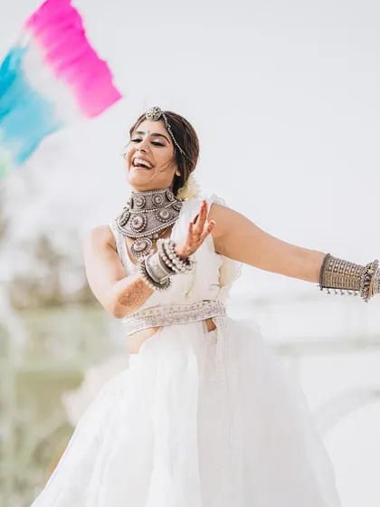 This bride looks her most joyful while dancing, and that's what it's all about. This was a memorable wedding for us, full of color, happiness, and beautiful dance moments.