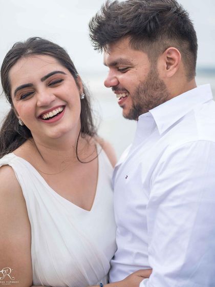 Pure, shared laughter. This close-up captures the joy and easy comfort they have with each other, which is the goal of every couple session I shoot.