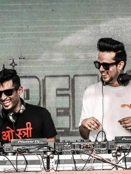Sharing the console with my brother DJ Prafful at a Friendship Day event in Indore.