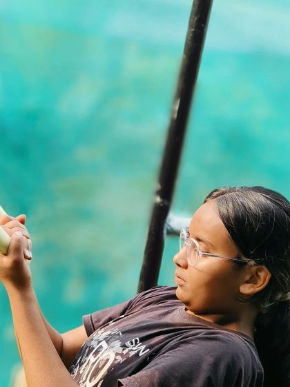 The look of determination. Every training session is an opportunity to get stronger and more confident.