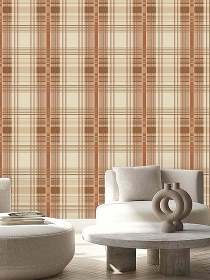 A warm, neutral plaid pattern in shades of brown and beige. This classic design adds a touch of timeless elegance and comfort, suitable for both modern and traditional interiors.