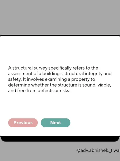 In simple terms, a structural survey is an assessment to determine if a building's structure is sound, viable, and free from defects or risks. It is a professional evaluation of the building's health and safety.