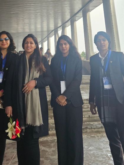 With colleagues at the NCW event. We are all united in our goal to achieve 'Sankalp se Siddhi' (Achievement through Resolve) for women's rights.