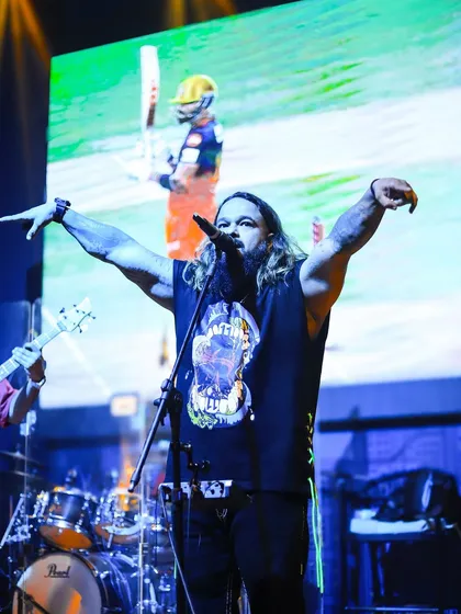 Arms outstretched, connecting with every single person in the audience. This is what our live shows are all about.