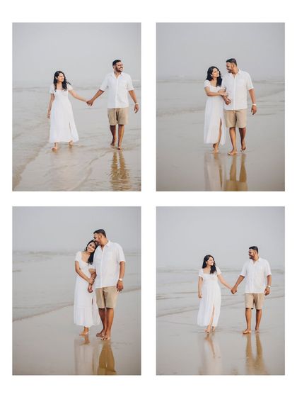 Another series from Janice and Lyle's pre-wedding shoot, displaying a mix of walking shots and quiet, connected poses by the water.