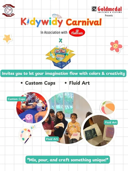 Unleash your creativity at our hands-on art stations. We partner with groups like 'In The Box' to offer activities like custom cup design and fluid art, allowing kids to mix, pour, and craft something unique to take home.