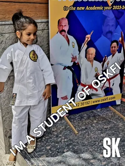 One of our youngest students proudly posing in her karate gi. It is wonderful to see the next generation start their martial arts journey with such enthusiasm and confidence.