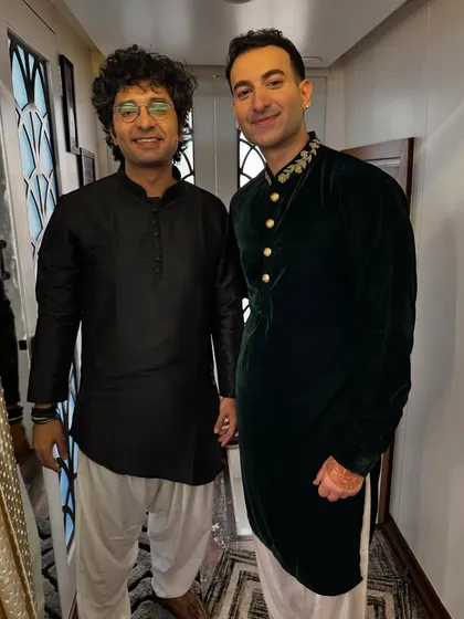 With my friend Rishab bhai. We had a great time performing together at the NSCI Dome.