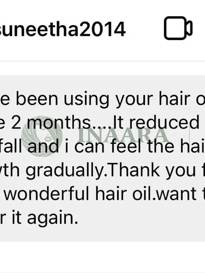 After two months of use, this client has seen reduced hair fall and gradual hair growth. She's ready to order again.